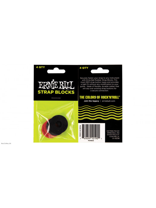 ERNIE BALL 4603 4-PACK RED AND BLACK strap lock