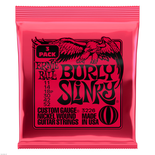 ERNIE BALL 3226 BURLY SLINKY 3-Pack 11-52 žice za električnu gitaru