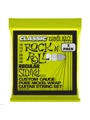 ERNIE BALL 3251 REGULAR SLINKY 3-Pack 10-46 žice za električnu gitaru