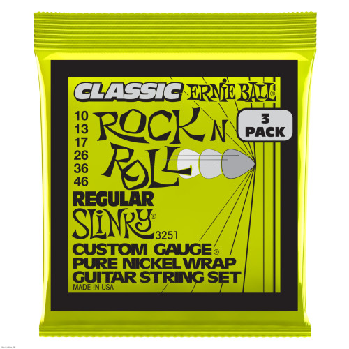 ERNIE BALL 3251 REGULAR SLINKY 3-Pack 10-46 žice za električnu gitaru
