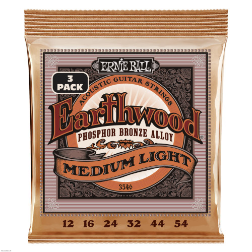 ERNIE BALL 3546 EARTHWOOD 3-Pack 12-54 žice za akustičnu gitaru