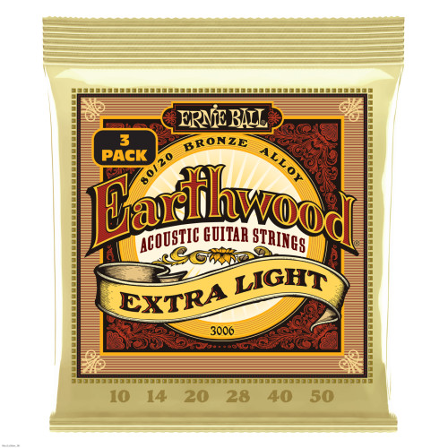 ERNIE BALL 3006 EARTHWOOD 3-Pack 10-50 žice za akustičnu gitaru