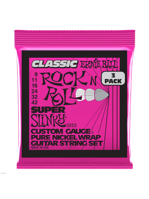 ERNIE BALL 3253 SUPER SLINKY 3-Pack 9-42 žice za električnu gitaru