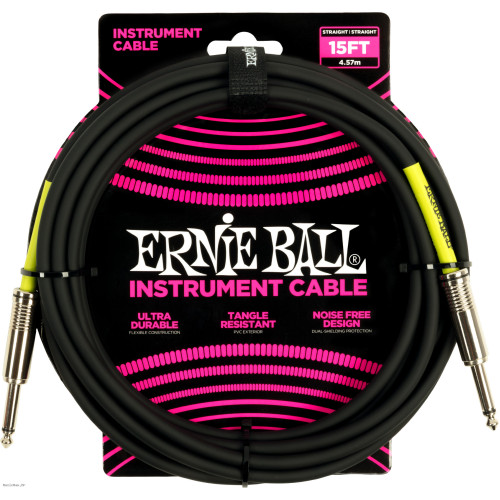 ERNIE BALL 6399 Black 4.5m instrumentalni kabel