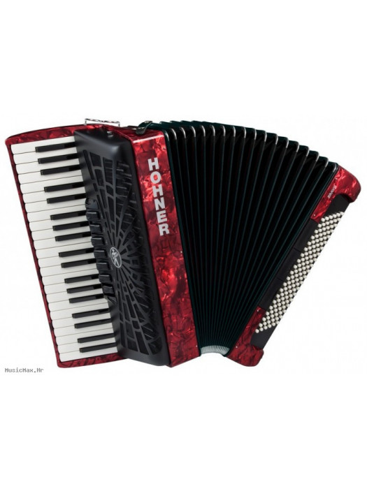 HOHNER ACCORDIONS BRAVO III 120 New Bellow Red klavirska harmonika s torbom