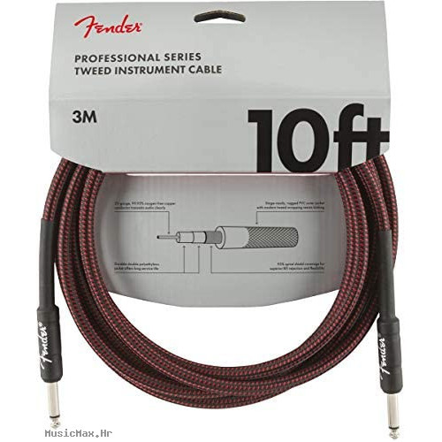 FENDER PRO 10´ 3m RED TWD instrumentalni kabel