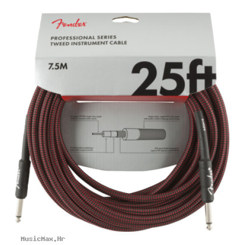 FENDER PRO 25´ 7.5 m RED TWD instrumentalni kabel