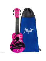 FLIGHT UTS-40 PINK RULES Ultra Travel sopran ukulele s torbom