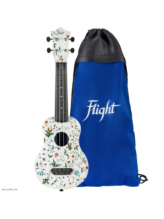 FLIGHT UTS-40 FLOWER Ultra Travel sopran ukulele s torbom