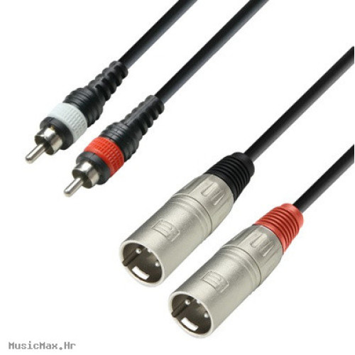 ADAM HALL K3TMC0600 2 X (činč)RCAM - 2 X XLRM 6m audio kabel