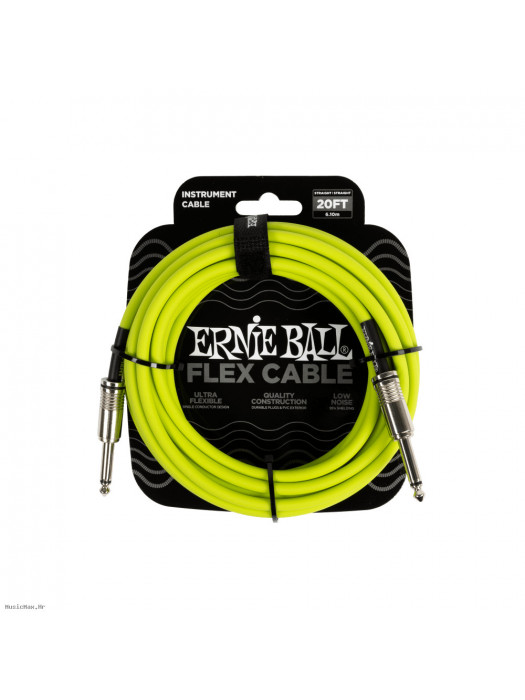 ERNIE BALL 6419 Flex Green 6m instrumentalni kabel