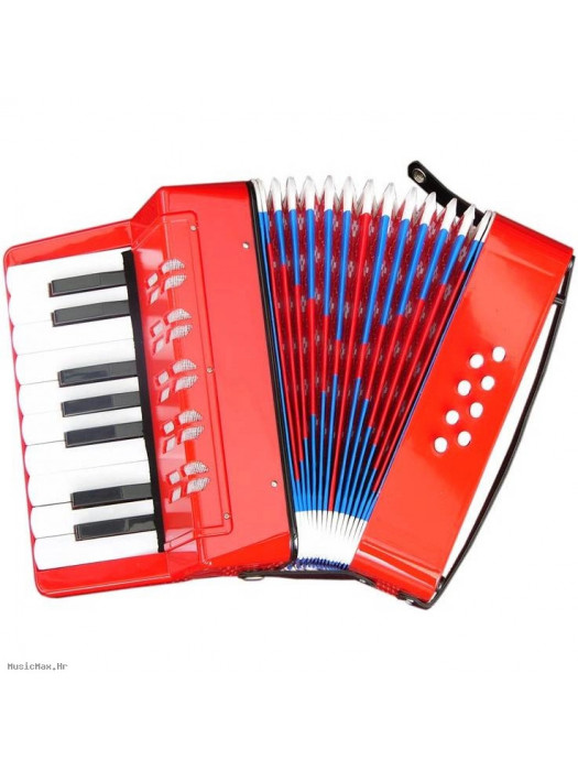 GOLDENCUP JP1708 17 MONOPHONIC 8 BASS RED CHILDREN TOY ACCORDION