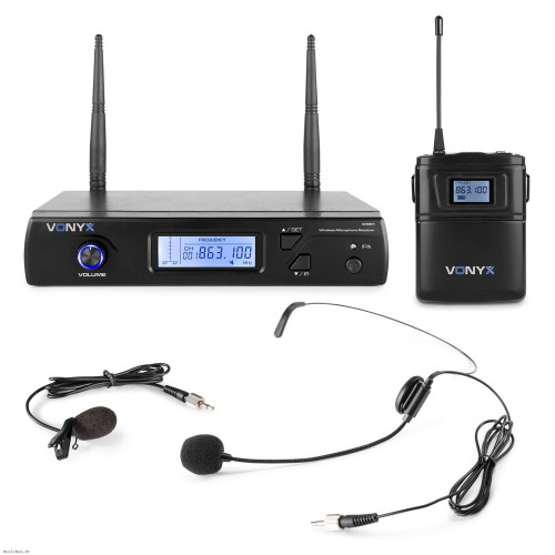 VONYX WM61B UHF 16CH with 1 Bodypack bežični naglavni mikrofon