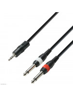 ADAM HALL K3YWPP0100 2X6.3 JACK V 3.5 MINI ST JACK 1m audio kabel