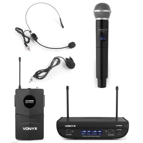 VONYX WM82C DIGITAL UHF 2-CHANNEL bežični mikrofonski sistem