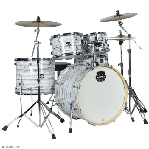 MAPEX LTVE5295FTCFI VENUS White Marblewood akustični bubnjevi s činelama