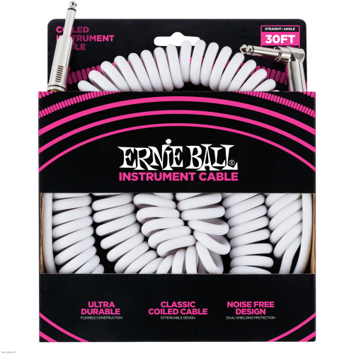 ERNIE BALL 6045 White 9.14m instrumentalni kabel