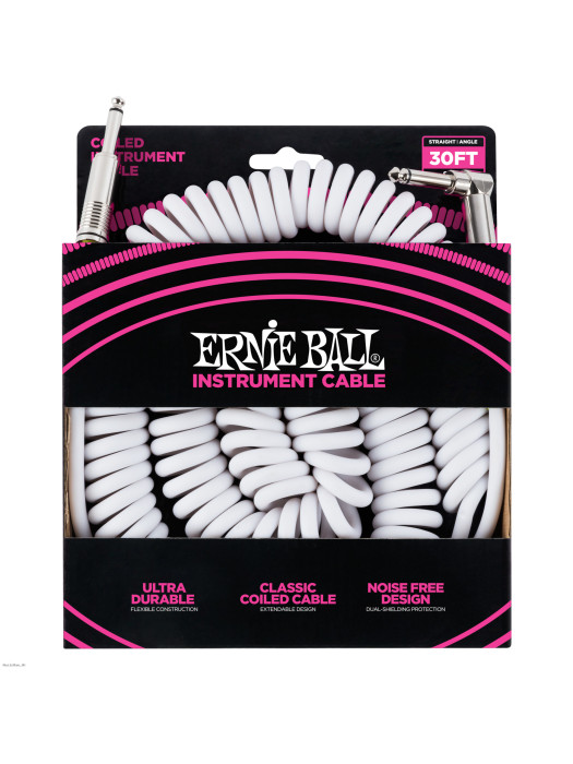 ERNIE BALL 6045 White 9.14m instrumentalni kabel