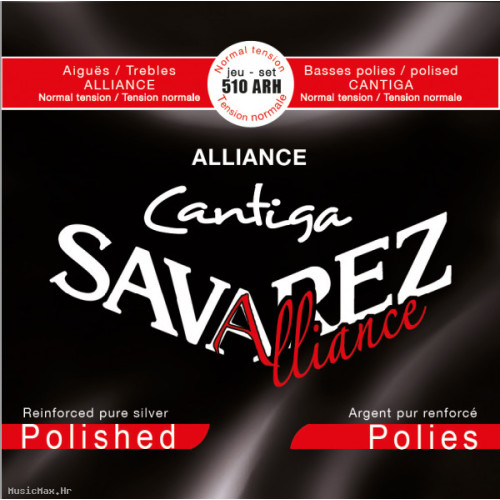 SAVAREZ 510ARH ALLIANCE CANTIGA POLISHED Normal Tension žice za klasičnu gitaru