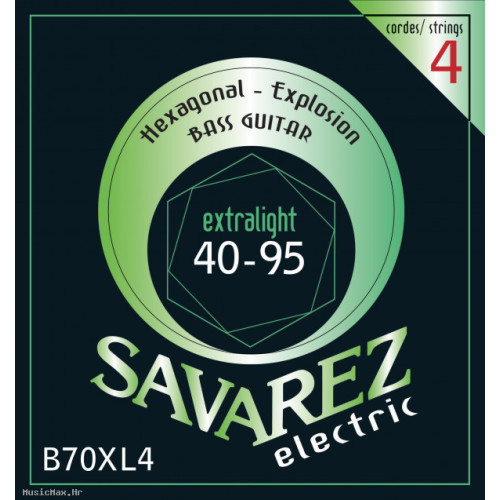 SAVAREZ B70XL4 HEXAGONAL EXPLOSION 40-95 žice za bas gitaru