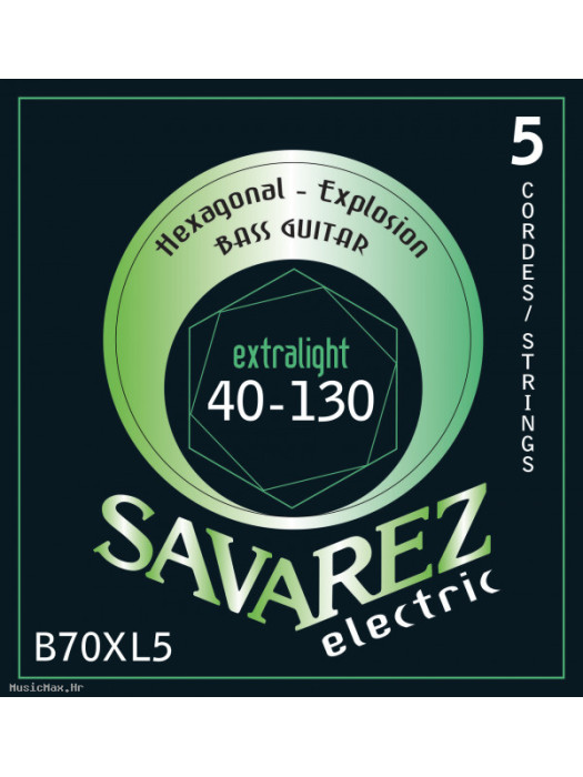SAVAREZ B70XL5 HEXAGONAL EXPLOSION 40-130 žice za bas gitaru