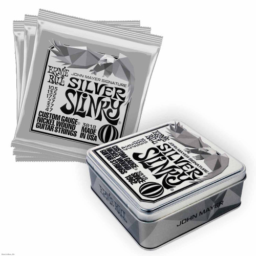 ERNIE BALL 3818 JOHN MAYER SILVER SLINKY 10.5-47 (3 Set) žice za električnu gitaru
