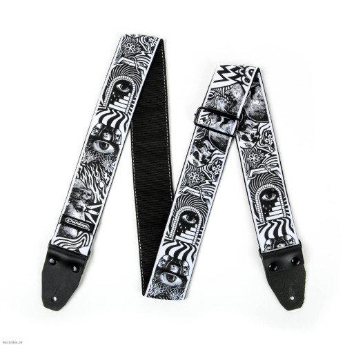 DUNLOP ACCESSORIES ILD04 I LOVE DUST SKULLS B/W remen za gitaru