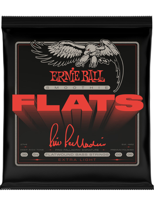 ERNIE BALL P02748 PINO PALADINO SMOOTHIE Extra Light 38-98 brušene žice za bas gitaru