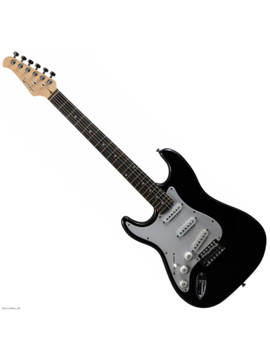 VESTON GUITARS ST-SSS-BK LH Blk električna gitara za ljevake
