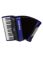 HOHNER ACCORDIONS BRAVO III 72 NEW BELLOW Blue klavirska harmonika s torbom