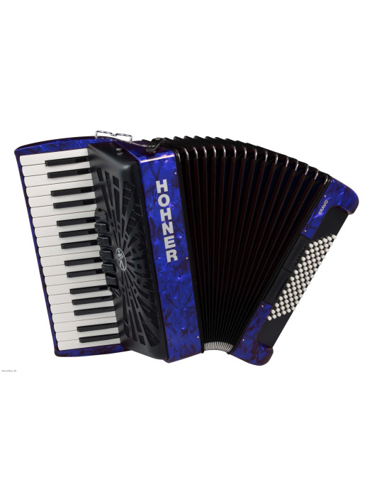 HOHNER ACCORDIONS BRAVO III 72 NEW BELLOW Blue klavirska harmonika s torbom