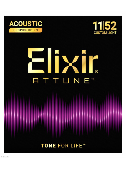 ELIXIR ATTUNE Phosphor Bronze 11-52 žice za akustičnu gitaru