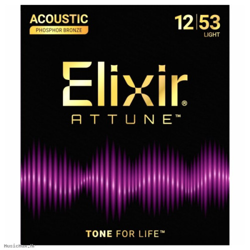 ELIXIR ATTUNE Phosphor Bronze 12-53 coated žice za akustičnu gitaru