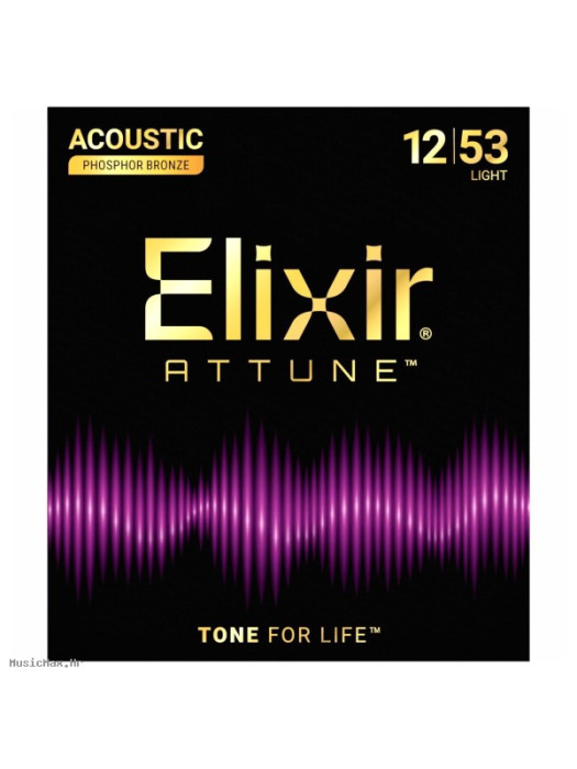 ELIXIR ATTUNE Phosphor Bronze 12-53 coated žice za akustičnu gitaru