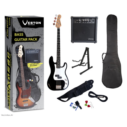 VESTON VPB-BK P-BASS bas gitara s pojačalom i priborom