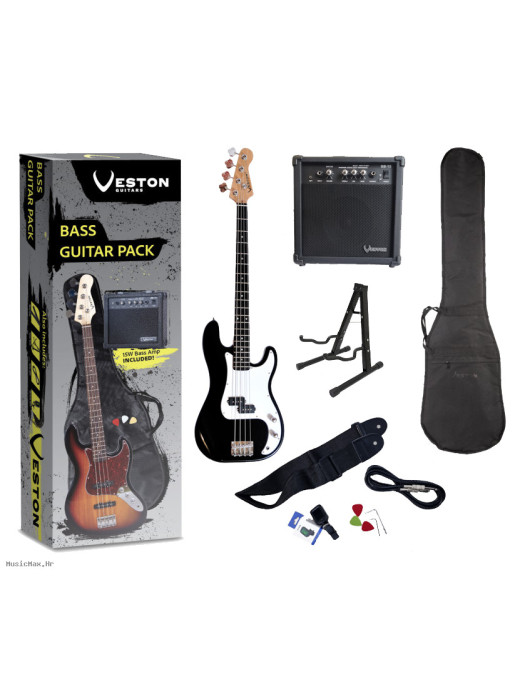 VESTON VPB-BK P-BASS bas gitara s pojačalom i priborom