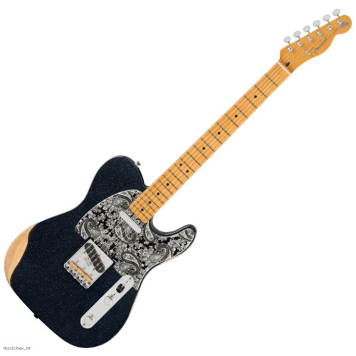 FENDER BRAD PAISLEY Telecaster MN BLK SPKL električna gitara s koferom