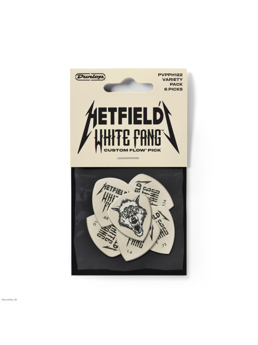 DUNLOP PICKS PVPPH122 JAMES HETFIELD WHITE FANG (6) set trzalica