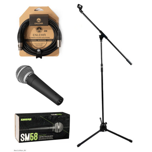SHURE SM 58 mikrofonski set sa stalkom