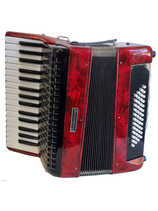 GOLDENCUP JP3248 32 Key 48 Bass Red klavirska harmonika s koferom