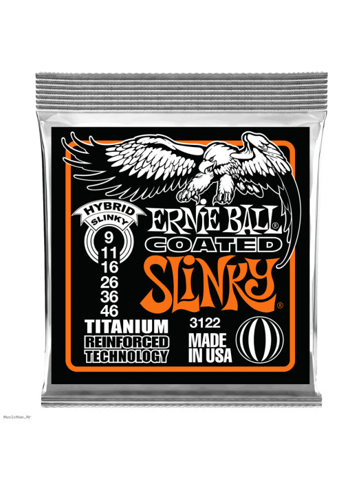 ERNIE BALL 3122 TITANIUM RPS 9-46 coated žice za električnu gitaru