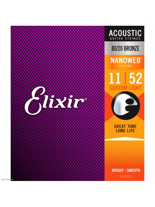ELIXIR 11027 NANOWEB 11-52 coated žice za akustičnu gitaru