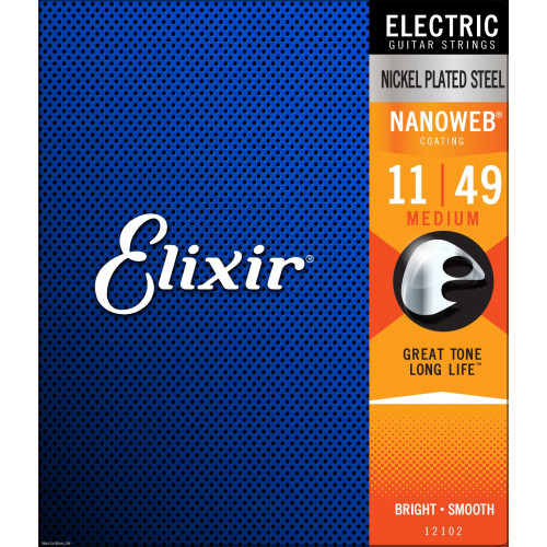 ELIXIR 12102 NANOWEB 11-49 coated žice za električnu gitaru