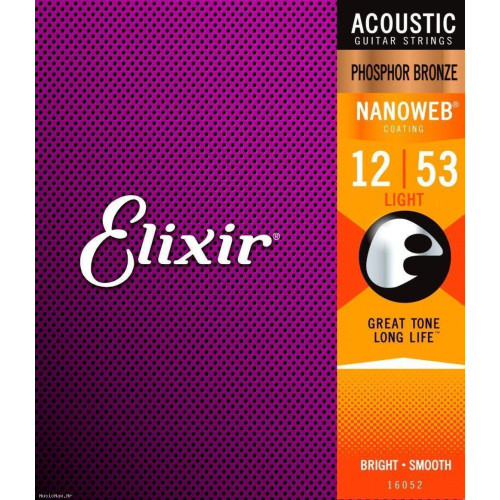 ELIXIR 16052 NANOWEB PH 12-53 coated žice za akustičnu gitaru