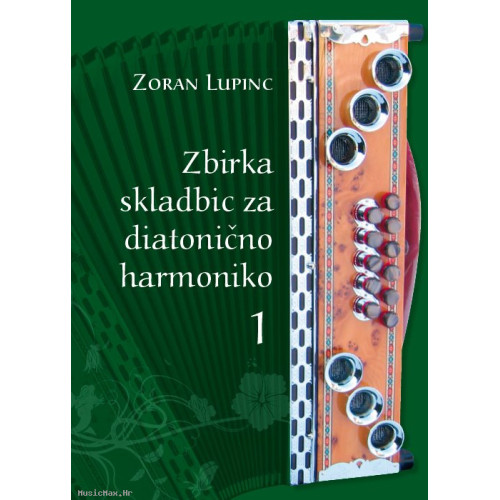 DZS Zbirka skladbic za diatonično harmoniko 1 Lupinc udžbenik za harmoniku