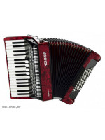 HOHNER BRAVO III 72 Silent Key Red klavirska harmonika s torbom