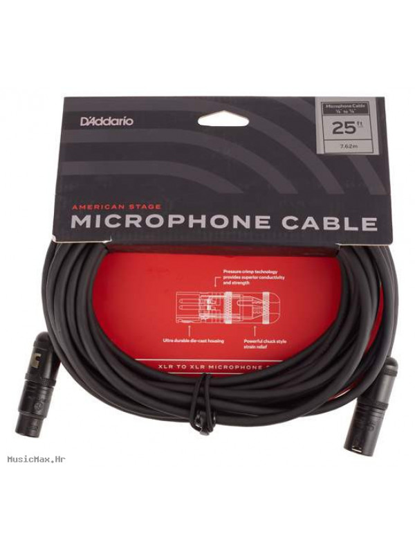 DADDARIO PW-AMSM-25 7.5m mikrofonski kabel