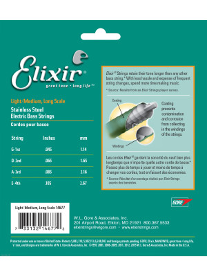 ELIXIR 14677 NANOWEB 45-105 žice za bas gitaru