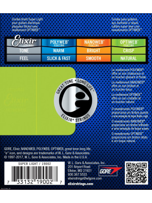 ELIXIR 19002 OPTIWEB 09-42 coated žice za električnu gitaru