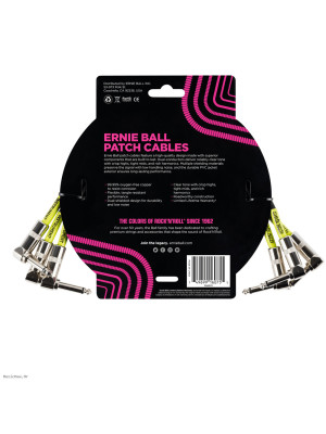ERNIE BALL 6075 (set 3) 30cm patch kabel